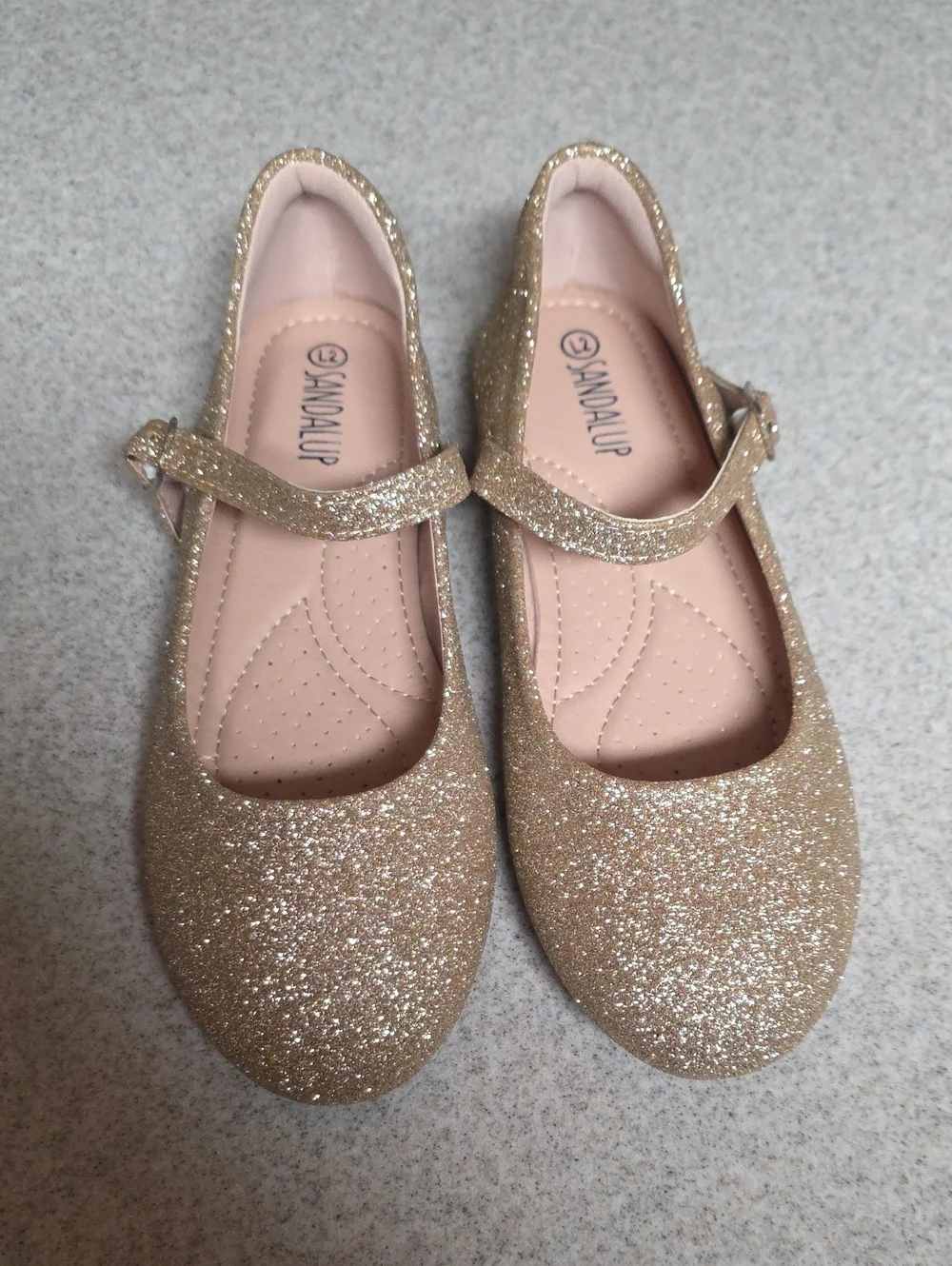 Glitter Mary Jane Dress Shoes for Girls - Gold